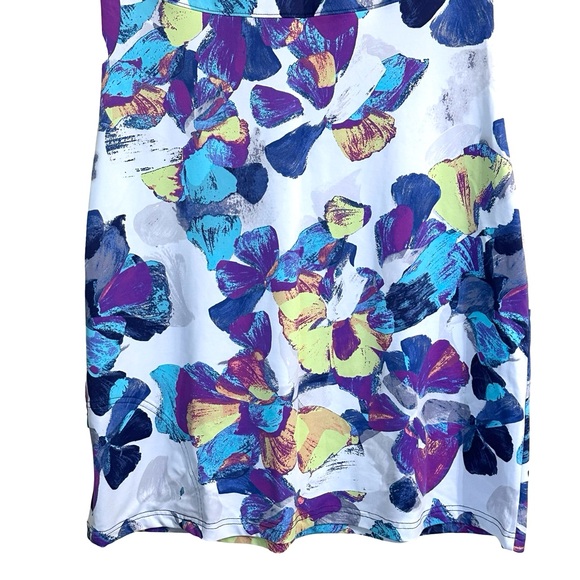 Title Nine Floral Diamalete Colorful Activewear Athletic Dress Size Medium - Picture 11 of 16